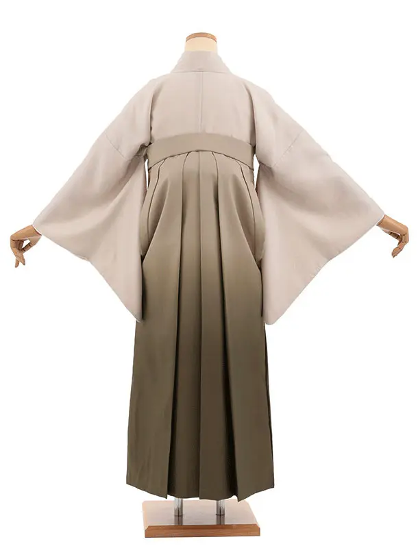 先生,教員向け袴レンタルT347ベージュ×ベージュぼかし　