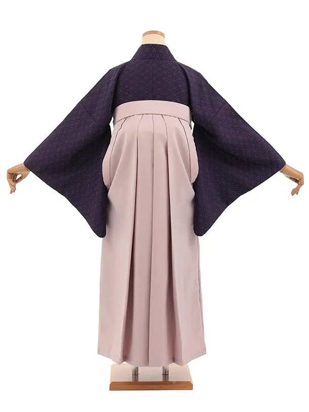 先生,教員向け袴レンタルT353【小袖】紫×パープルピンク　　