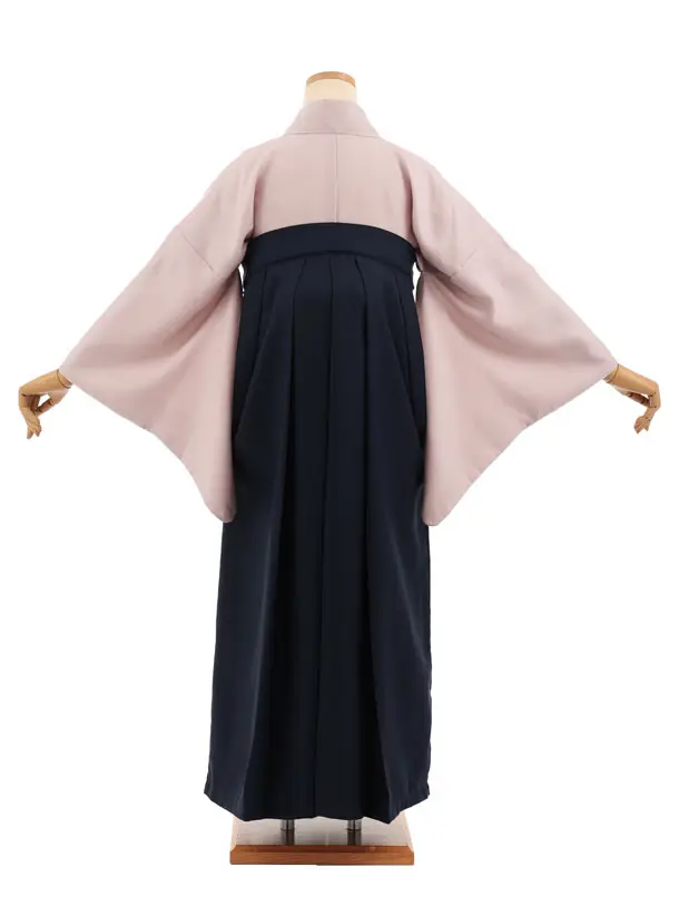 先生,教員向け袴レンタルT381【小袖】ペールパープル×紺