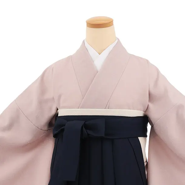 先生,教員向け袴レンタルT381【小袖】ペールパープル×紺