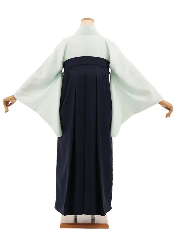 先生,教員向け袴レンタルT383【小袖】ペールミント×紺