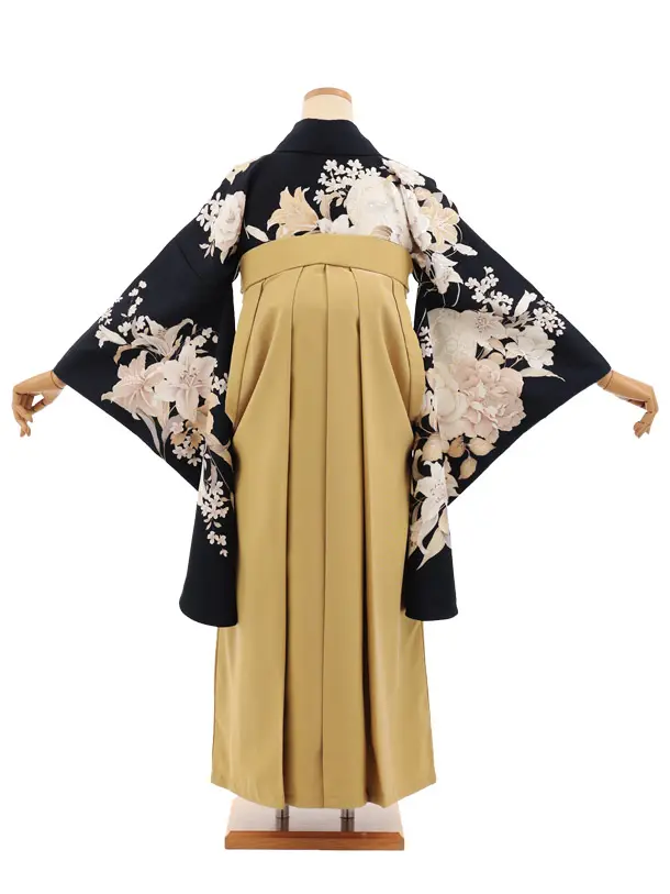 卒業袴T390 ネイビーまり花×マスタード