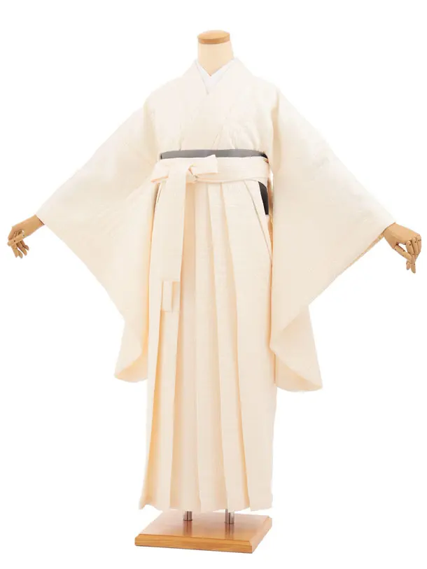 卒業式袴レンタルT402 クリームクロコダイル柄