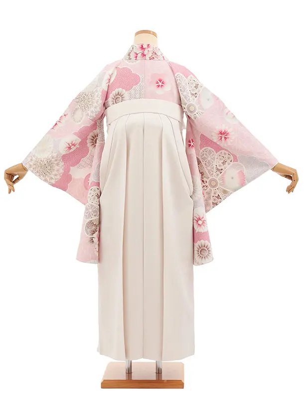卒業式袴T472 JAPAN STYLE ピンク京菓子 × アイボリー