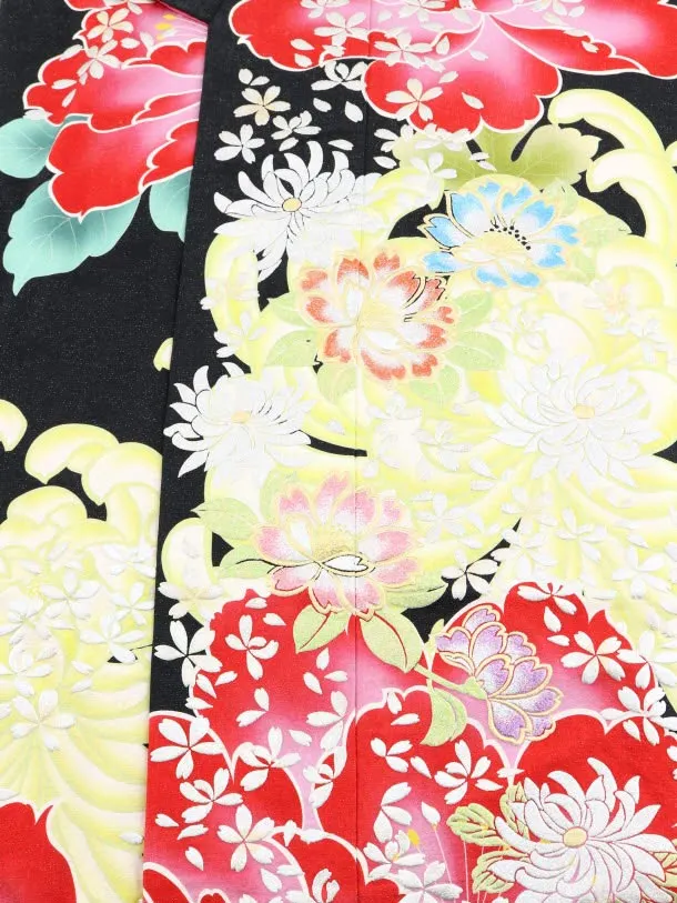 色打掛ﾚﾝﾀﾙ230黒ﾗﾒ菊