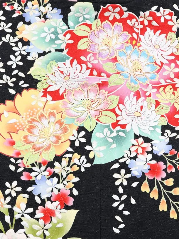 色打掛ﾚﾝﾀﾙ230黒ﾗﾒ菊