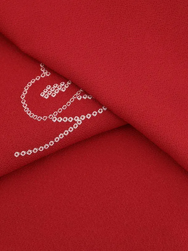 色打掛ﾚﾝﾀﾙ1025 赤地 鶴丸花文