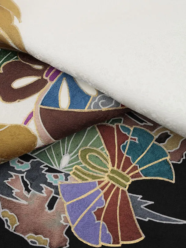 男児産着 お宮参りレンタル2945【高級正絹】白地 鷹に松