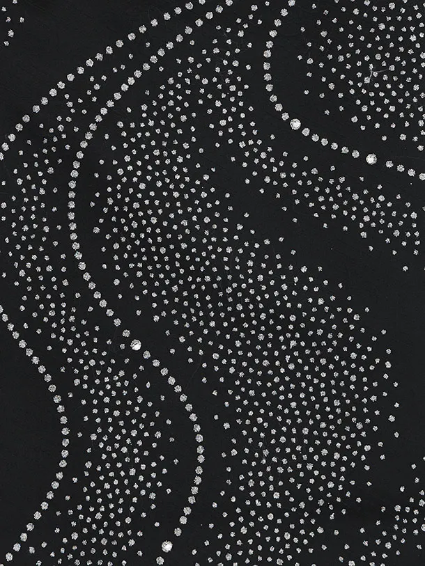 女児産着 お宮参りレンタル2983【正絹】伝産京友禅  黒地ラインストーン