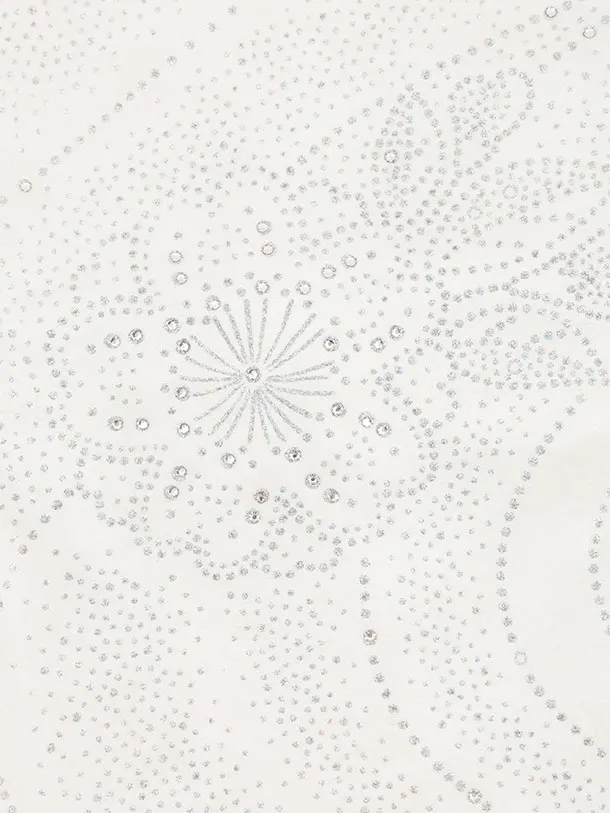 女児産着 お宮参りレンタル2984【正絹】伝産京友禅  白地ラインストーン