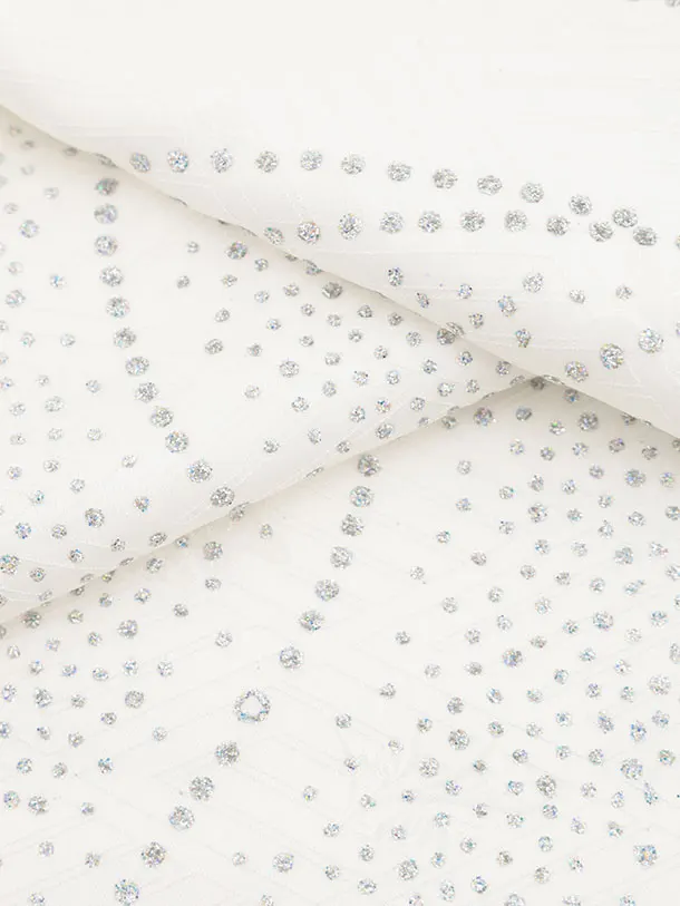 女児産着 お宮参りレンタル2984【正絹】伝産京友禅  白地ラインストーン