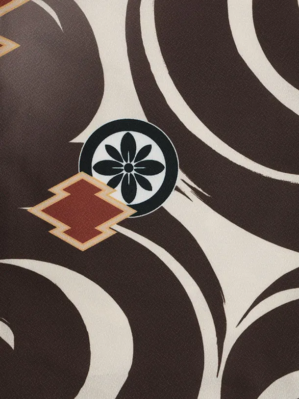 男児【100日～１歳用】0167 ベージュブラウン/松皮菱に丸紋/セパレート