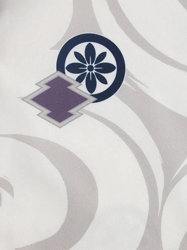 男児【100日～１歳用】0168 白ｸﾞﾚｰ/松皮菱に丸紋/セパレート