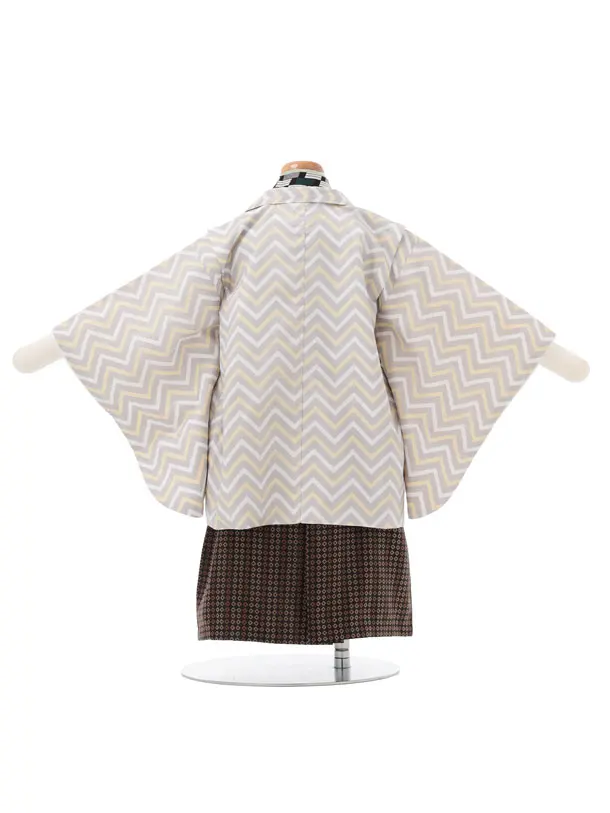 男児【１歳前後】 0182 グレー羽織茶袴セット/ｾﾊﾟﾚｰﾄ