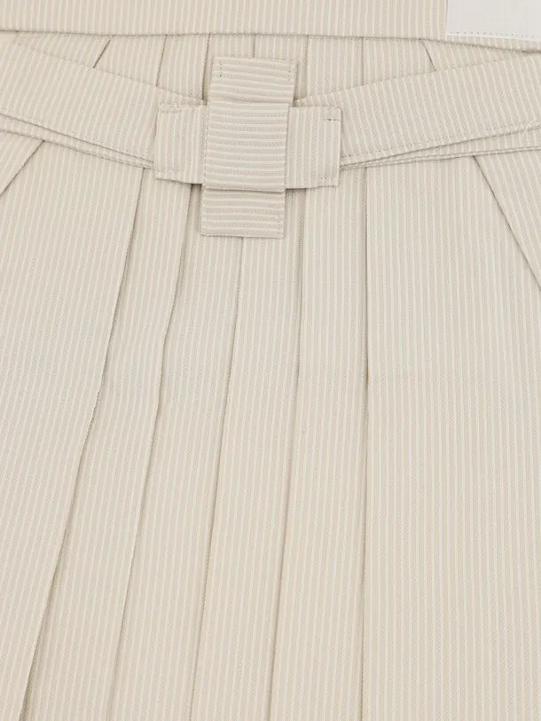 かんたん七五三(7歳男袴)0879 ベージュ紋付xベージュストライプ