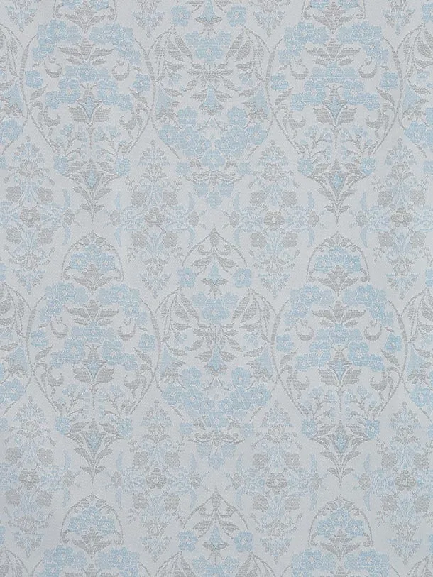 七五三レンタル(3歳男児被布)W592 水色×ブルーグレー ダマスク柄