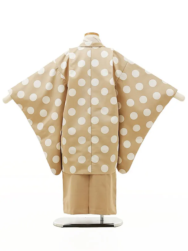 七五三レンタル(5歳男袴)X192ベージュドットxベージュ袴