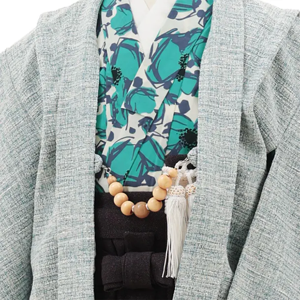 七五三レンタル(5歳男袴)X638 花わらべ ブルーポリツィード×デニム調