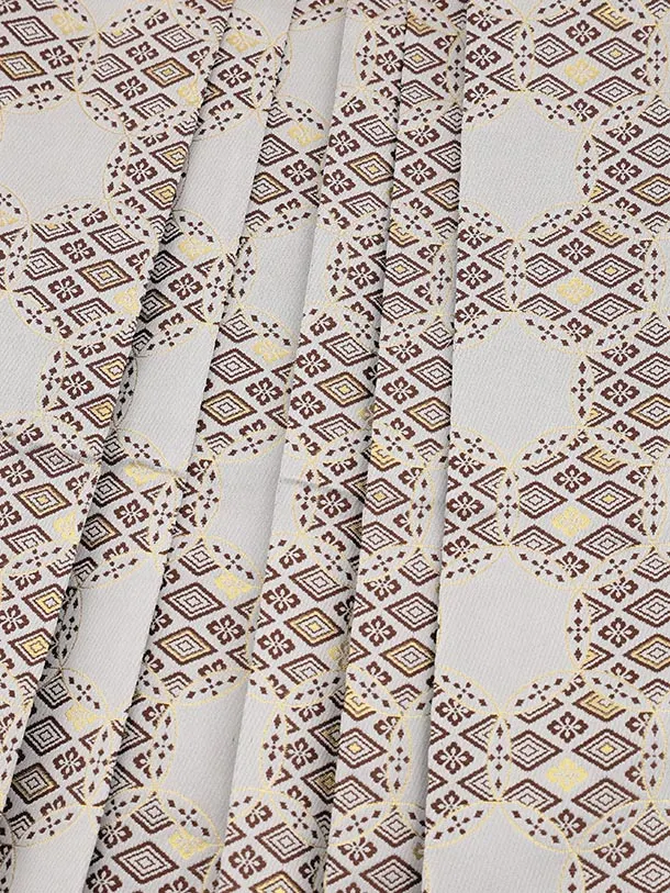 七五三(5歳男袴)X652【正絹】ベージュ 波に兜×白菱