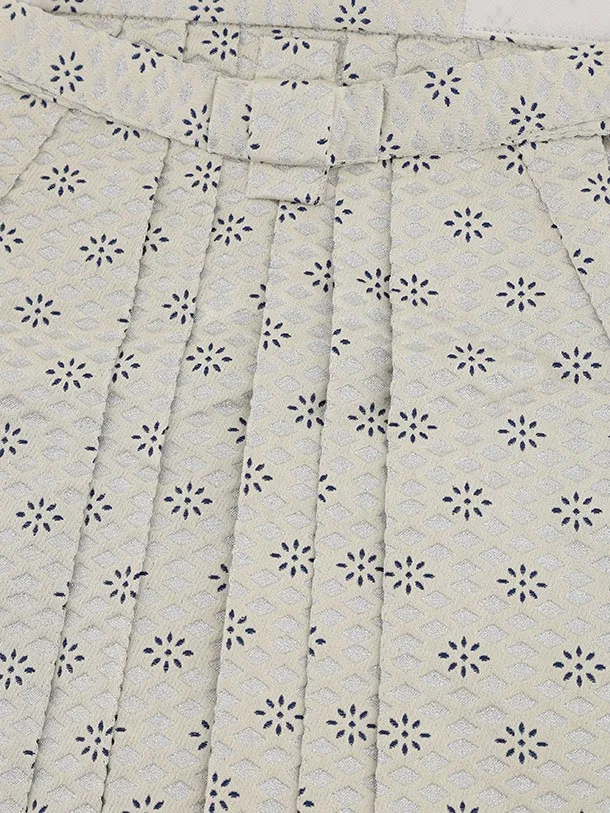 かんたん七五三(5歳男袴)X683 紺 熨斗に鷹×アイボリー