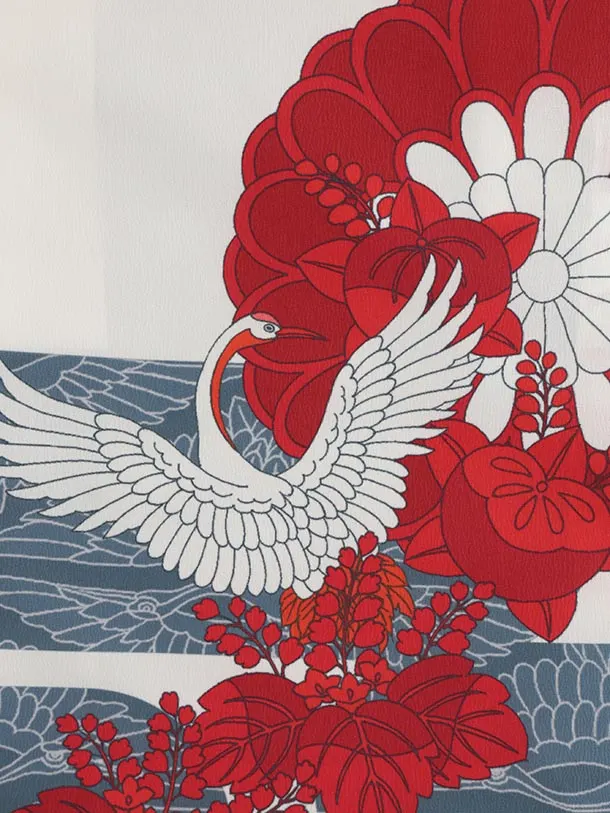 七五三レンタル(5歳男袴)X687 アイボリー桐鶴×ベージュ