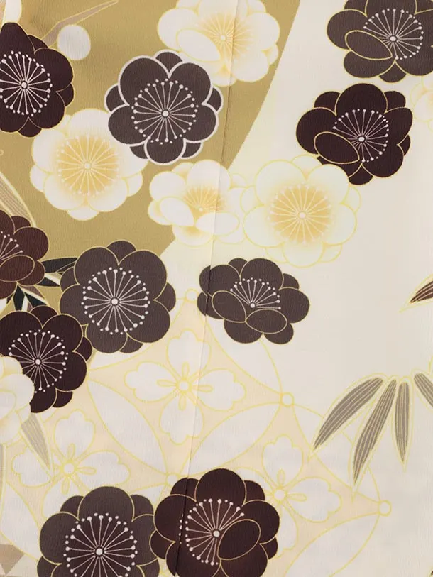 七五三レンタル(5歳男袴)X692 からしクリーム梅×ベージュ