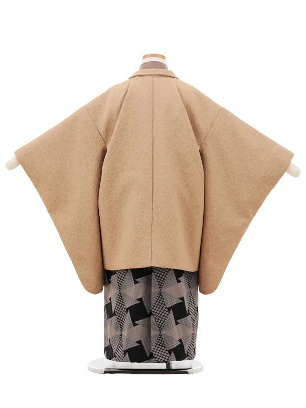 かんたん七五三(5歳男袴)X741 モカブラウン×黒グレー