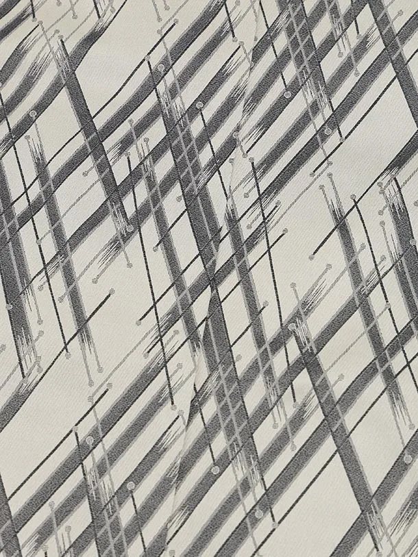 かんたん七五三(5歳男袴)X796 ベージュ変わりチェック×アイボリー