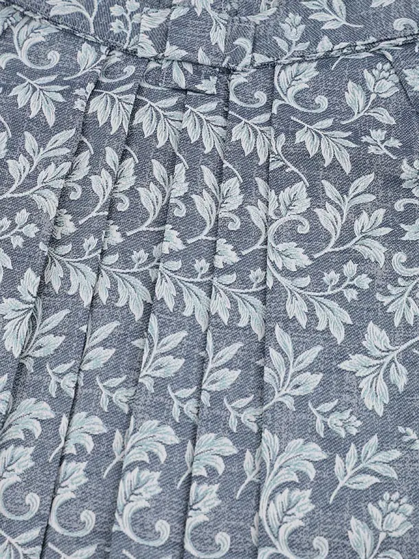 かんたん七五三(5歳男袴)X809 白武具に鷹×ブルーグレー