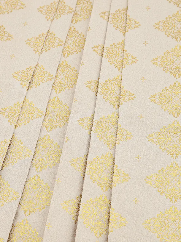 七五三(5歳男袴)X845 紫紺疋田柄刺繍鷹兜×ベージュゴールド