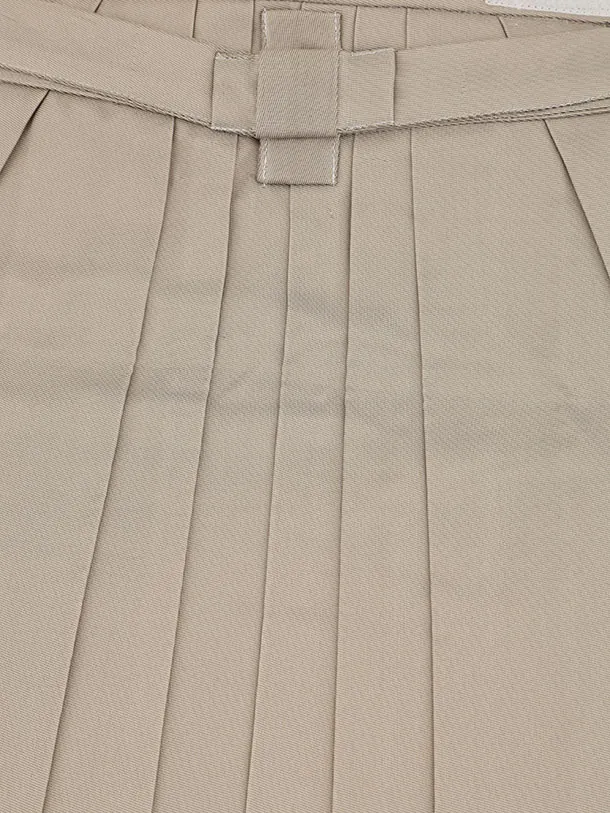 かんたん七五三(5歳男袴)X872 抹茶色疋田柄熨斗兜鷹×ベージュ