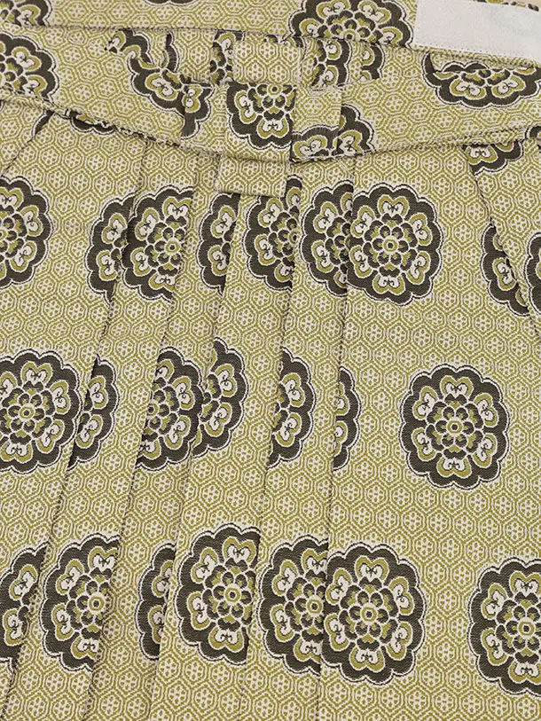 かんたん七五三(5歳男袴)X873 ペールミント疋田柄熨斗兜龍×抹茶緑