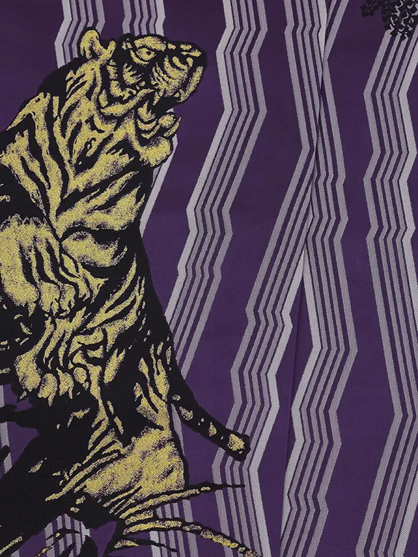 かんたん七五三(5歳男袴)X875 パープル虎×薄紫袴