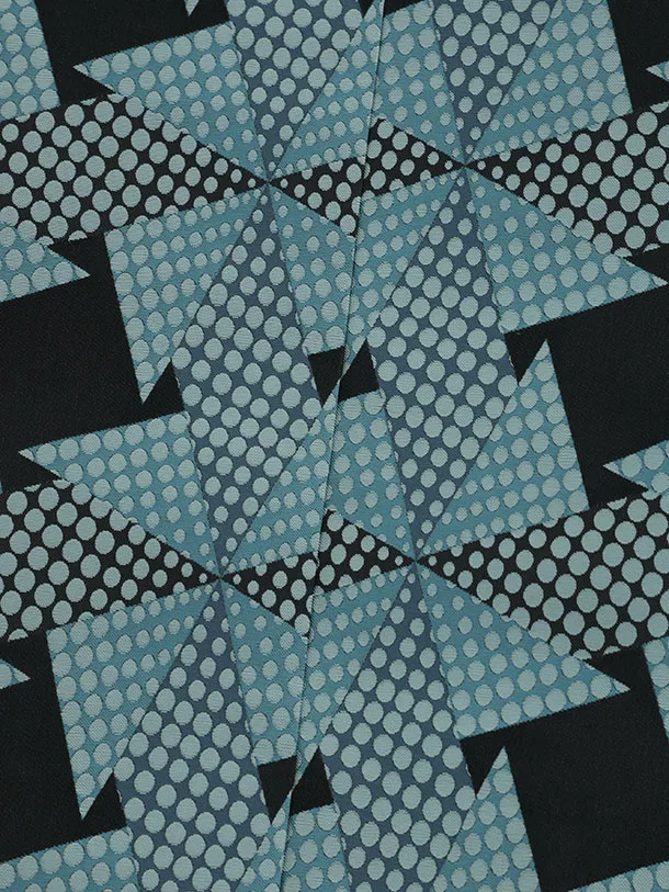 かんたん七五三(5歳男袴)X880 ブルーグリーン幾何学×ネイビーグレー