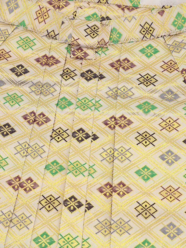 かんたん七五三(5歳男袴)X886 ネイビー紫ぼかし吉祥文様鷹×ゴールド