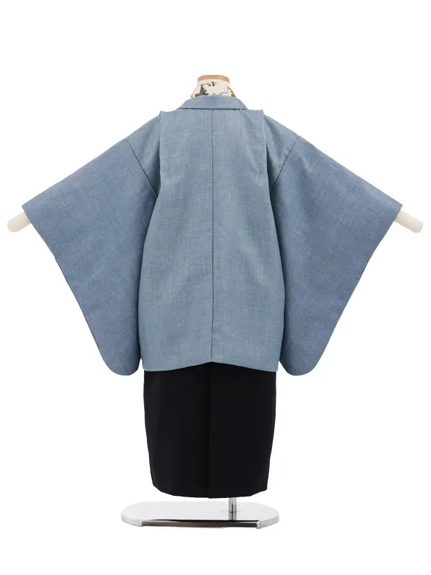 かんたん七五三(5歳男袴)X940 ブルーラメ 恐竜 × 紺