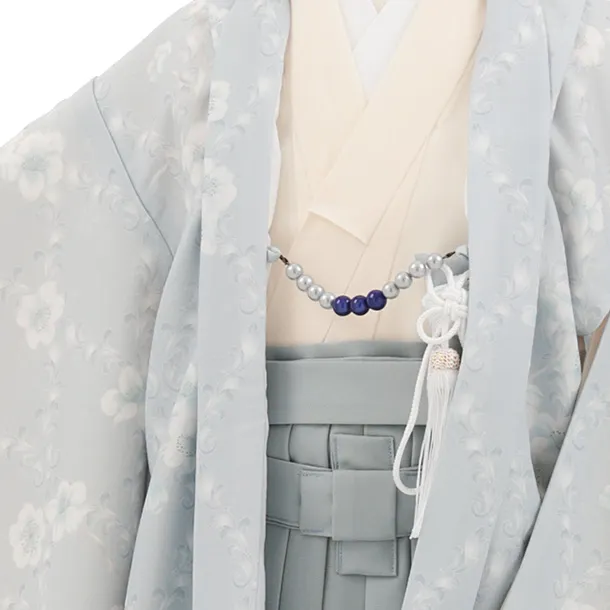 かんたん(5歳男袴)X948 KAGURA ペールブルー 月花×ペールブルー