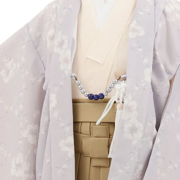 かんたん(5歳男袴)X949 KAGURA ペールパープル 月花×モカベージュ