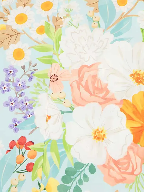 七五三(5歳女児)0661 花わらべ 水色 カラフルフラワー