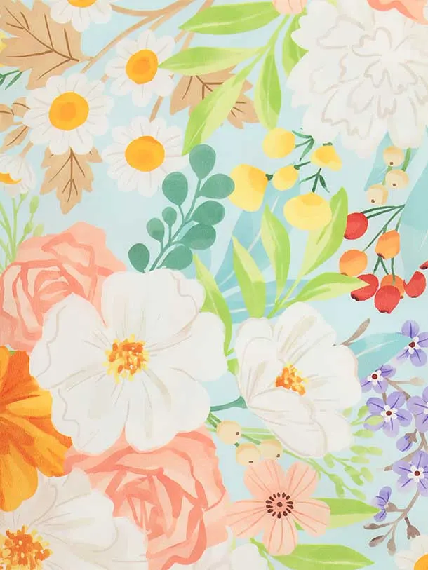 七五三(5歳女児)0661 花わらべ 水色 カラフルフラワー