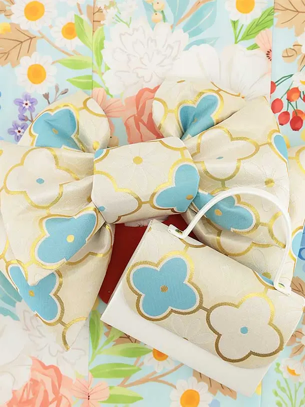 七五三(5歳女児)0661 花わらべ 水色 カラフルフラワー