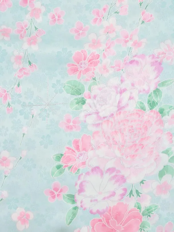 七五三(5歳女児)0664 薄ミント 花