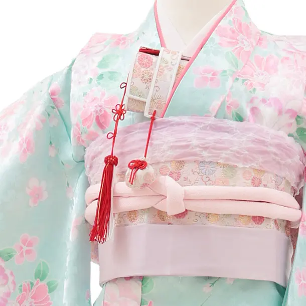 七五三(5歳女児)0664 薄ミント 花