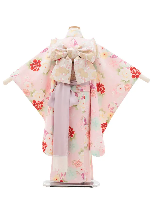 七五三(5歳女児)0666 ピンク 花づくし
