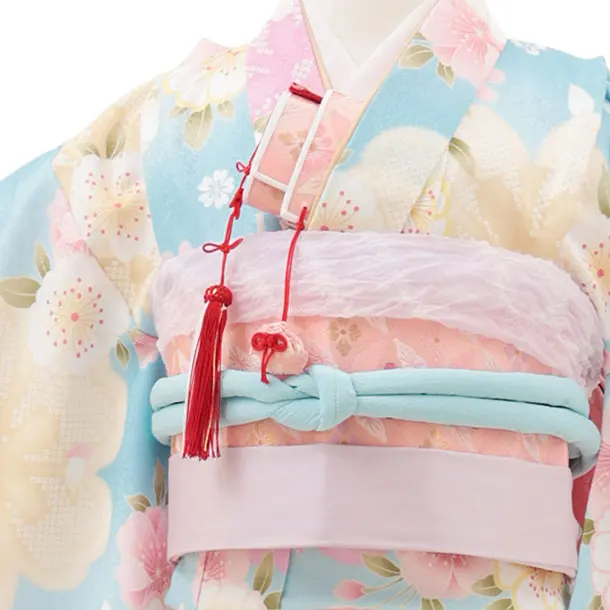 七五三(5歳女児)0668 水色 八重桜