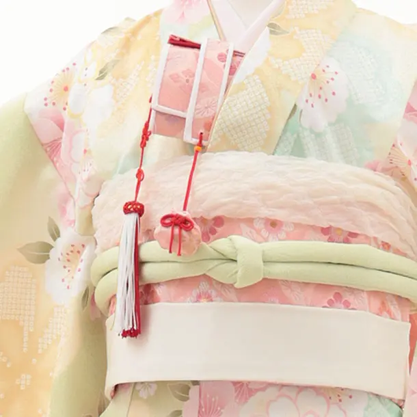 七五三(5歳女児)0683 ライムグリーン 桜