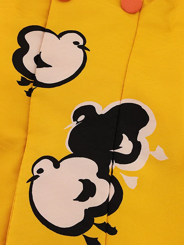 七五三(3歳女児被布)4813 モダンアンテナ オレンジ千鳥×ターコイズ橘