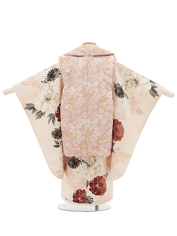 七五三4817 JILL STUART ベージュピンクパンジー×淡ピンク花