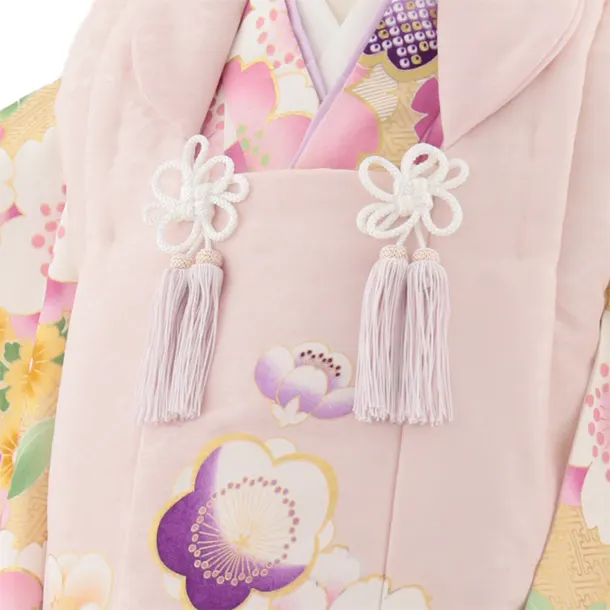 七五三レンタル(3歳女児被布)4895 ピンク×ベージュ地桜