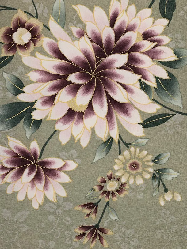 七五三レンタル(3歳女児被布)4900 ピンク×スモーキーグリーンダリア